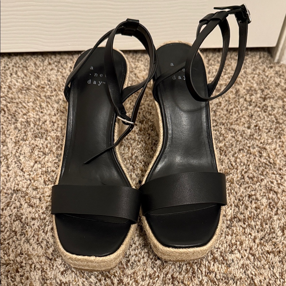 A New Day Black Espadrille Sandals
